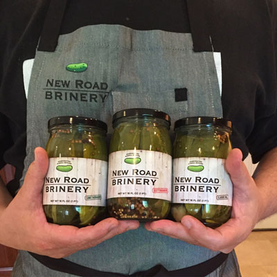 3 jars of pickles from new road brinery